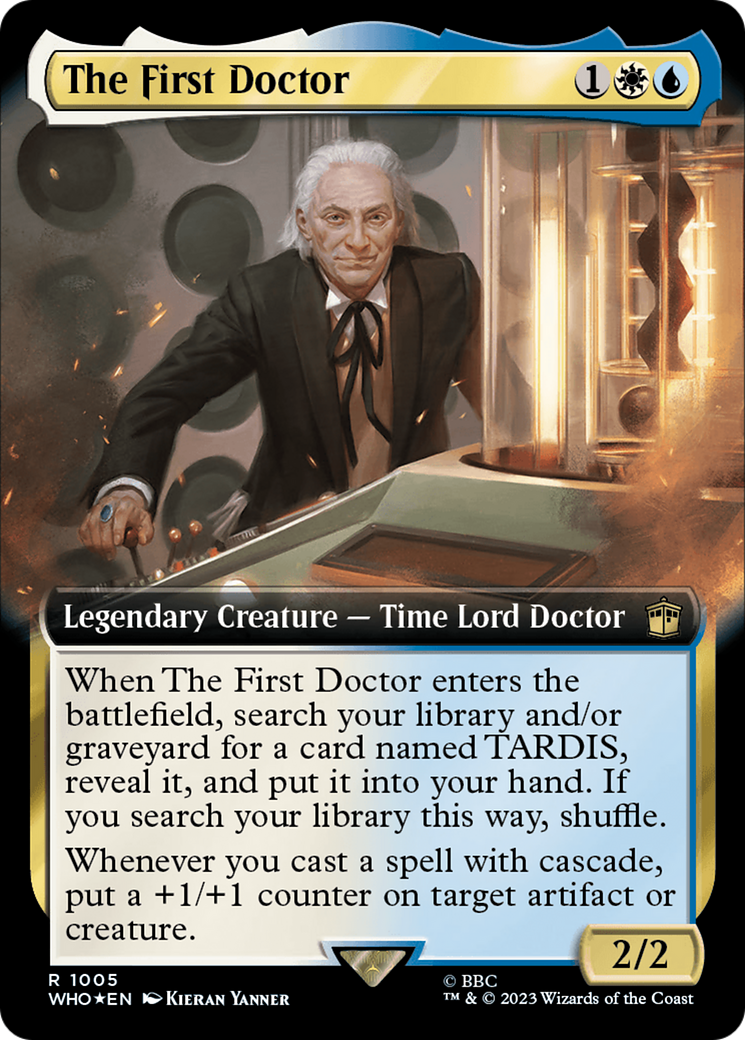 The First Doctor (Extended Art) (Surge Foil) (WHO-1005) - Doctor Who: (Extended Art) Foil