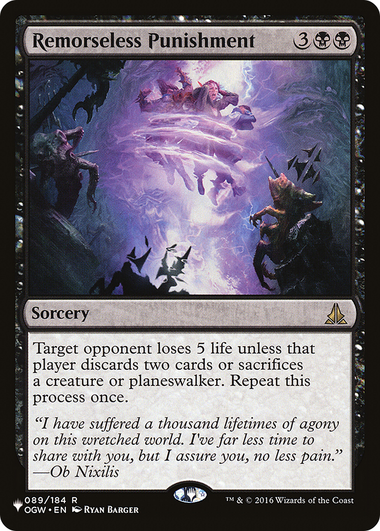 Remorseless Punishment (LIST-089/184) - The List