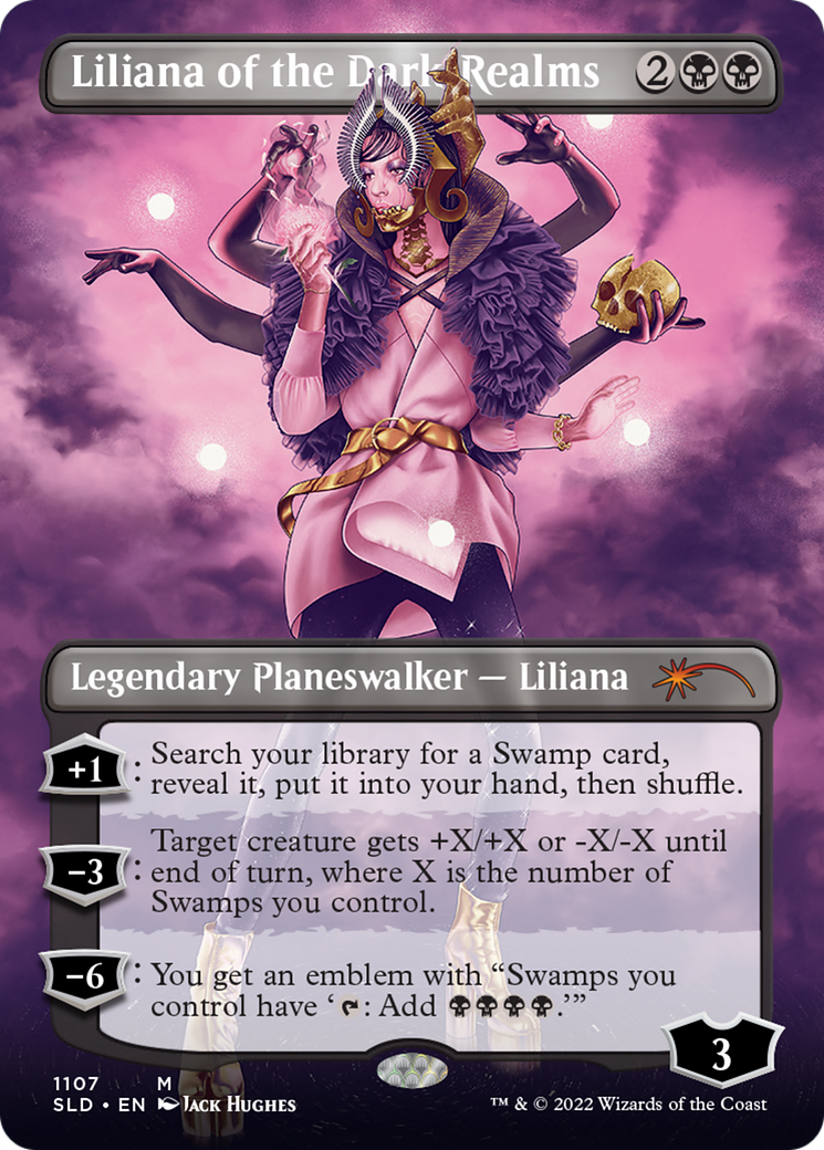 Liliana of the Dark Realms (Borderless) (SLD-1107) - Secret Lair Drop