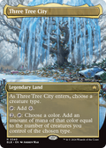 Three Tree City (Borderless) (0340) (BLB-340) - Bloomburrow Foil