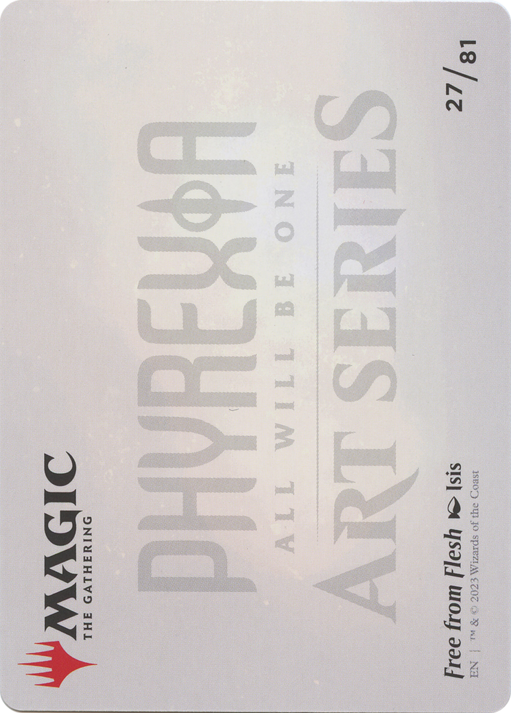 Free from Flesh // Free from Flesh (AONE-027) - Phyrexia: All Will Be One Art Series (Borderless) Foil