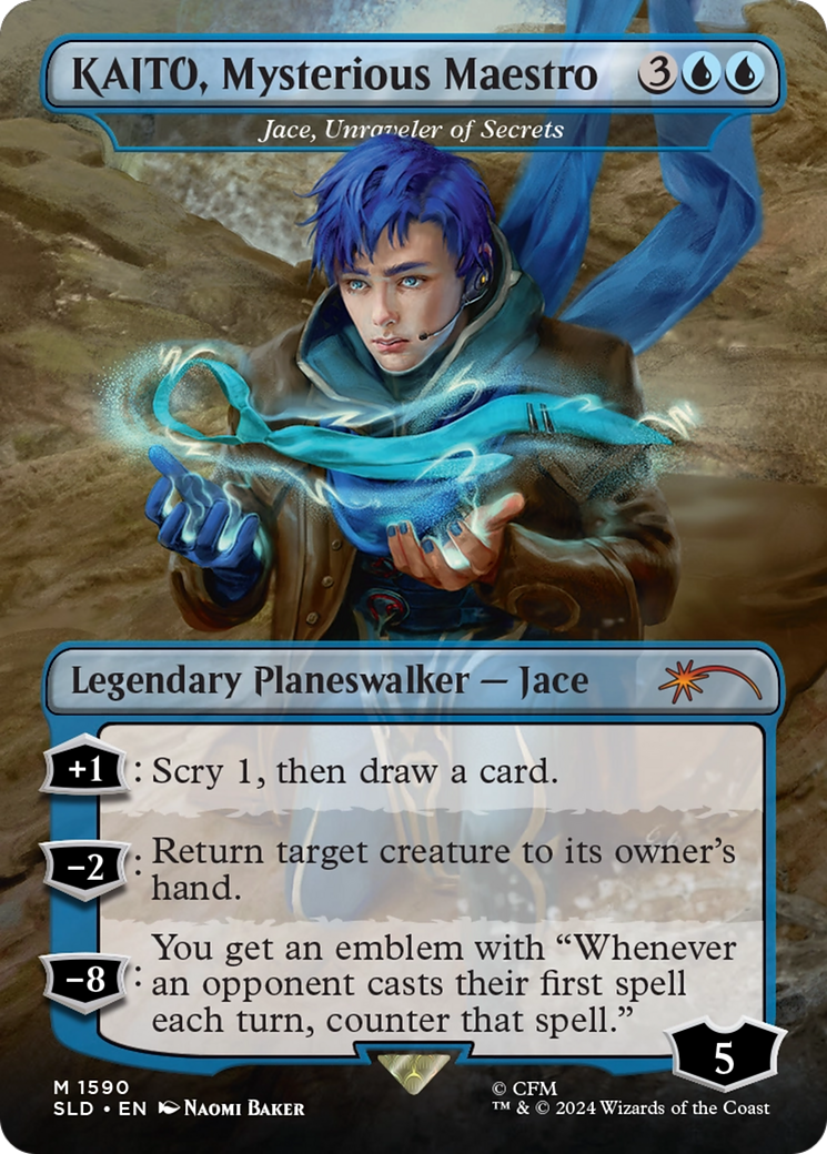 KAITO, Mysterious Maestro - Jace, Unraveler of Secrets (SLD-1590) - Secret Lair Drop / KAITO, Mysterious Maestro (Borderless)