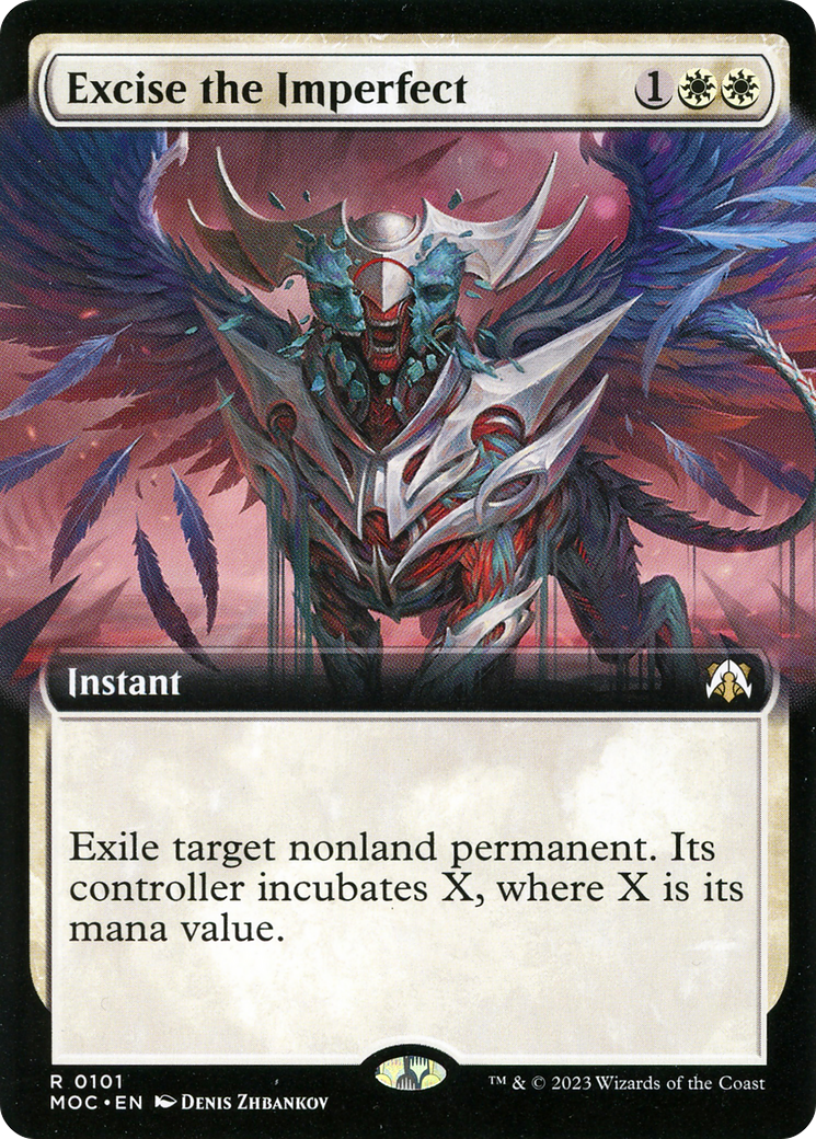 Excise the Imperfect (Extended Art) (MOC-101) - March of the Machine Commander: (Extended Art) Foil
