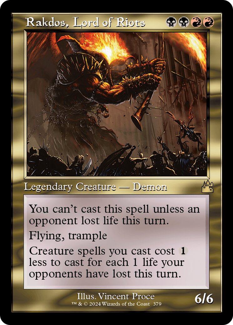 Rakdos, Lord of Riots (Retro Frame) (RVR-379) - Ravnica Remastered