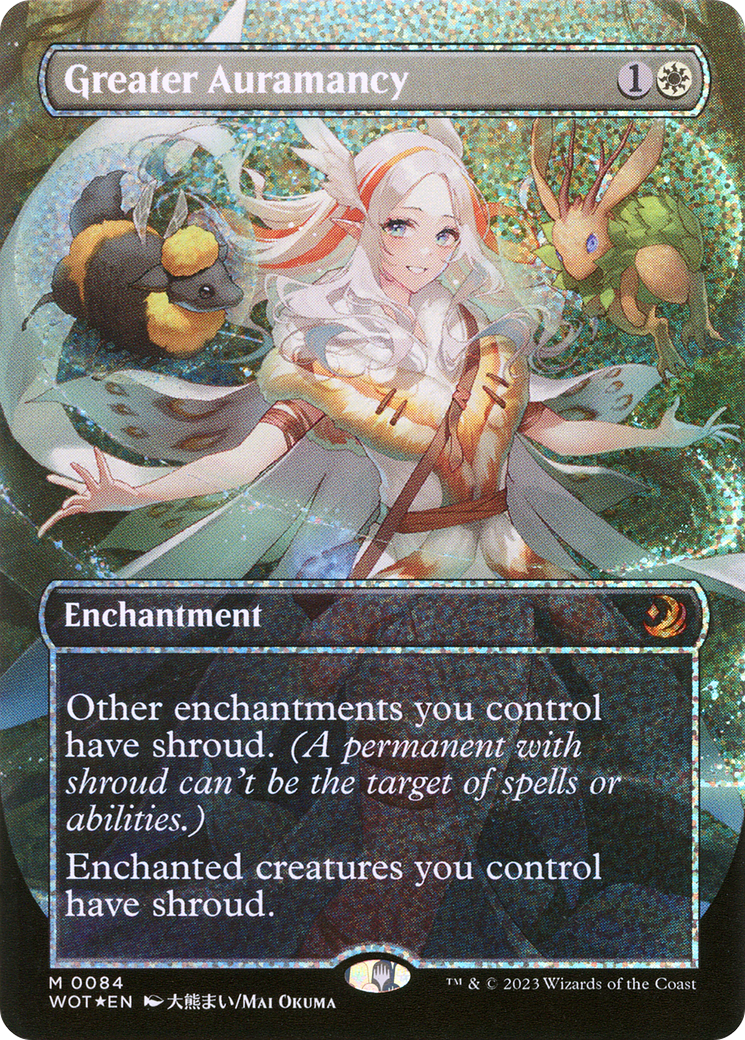 Greater Auramancy (Anime Borderless) (Confetti Foil) (WOT-084) - Wilds of Eldraine: Enchanting Tales Foil