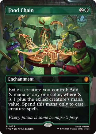 Food Chain (Borderless) (TMC-133) - Commander: Teenage Mutant Ninja Turtles Foil