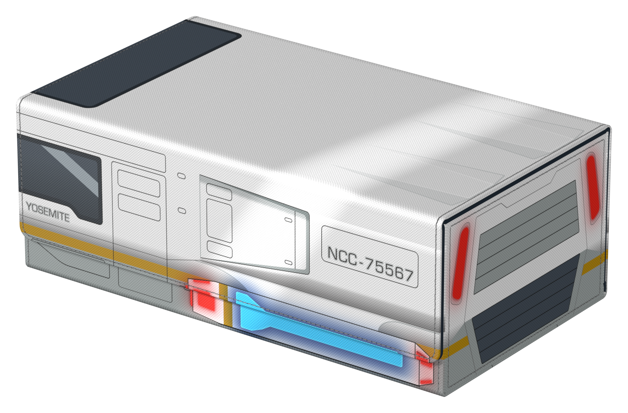 Squaroes: Star Trek Lower Decks Collector's Case Shuttle Yosemite
