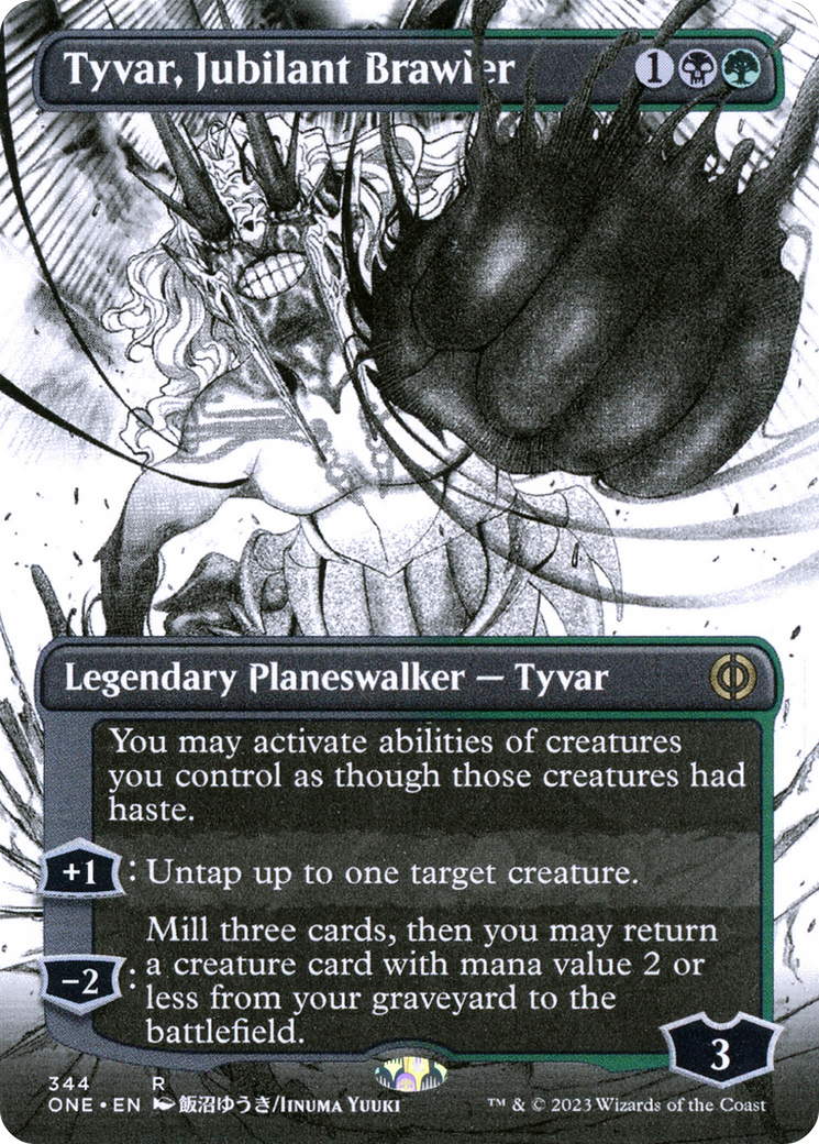 Tyvar, Jubilant Brawler (Borderless) (ONE-344) - Phyrexia: All Will Be One: (Showcase)