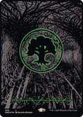 Forest (Phyrexian) - Full Art (Oil Slick Raised Foil) (ONE-369) - Phyrexia: All Will Be One (Borderless) Foil