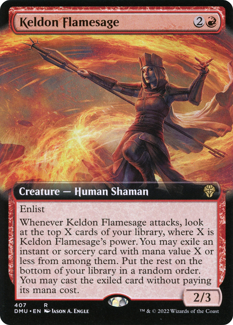 Keldon Flamesage (Extended Art) (DMU-407) - Dominaria United: (Extended Art) Foil
