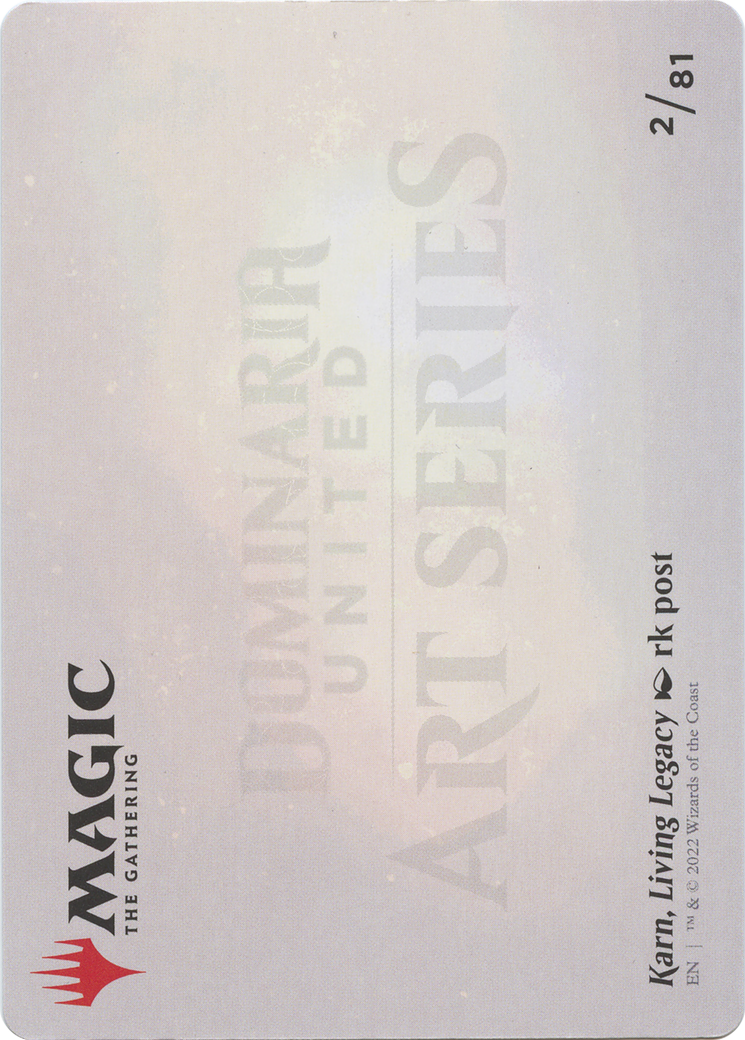 Karn, Living Legacy // Karn, Living Legacy (ADMU-002) - Dominaria United Art Series (Borderless) Foil