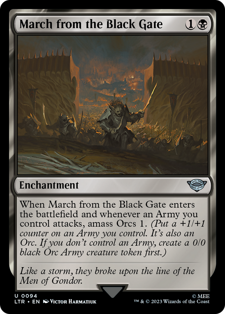 March from the Black Gate (LTR-094) - The Lord of the Rings: Tales of Middle-earth Foil