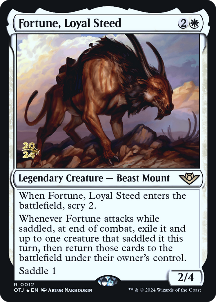 Fortune, Loyal Steed (PRE-012) - Outlaws of Thunder Junction Promos Foil