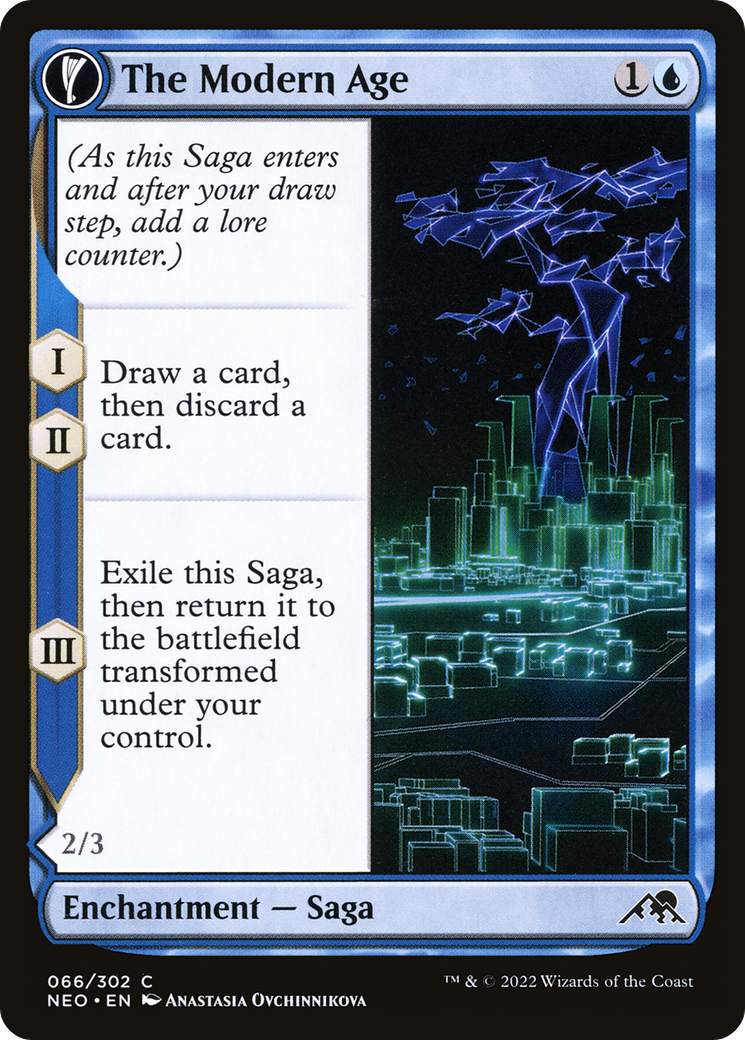 The Modern Age (NEO-066) - Kamigawa: Neon Dynasty: (fandfc, enchantment) Foil