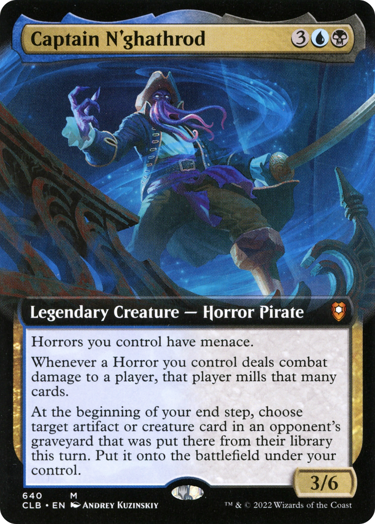 Captain N'ghathrod (Extended Art) (CLB-640) - Commander Legends: Battle for Baldur's Gate: (Extended Art)