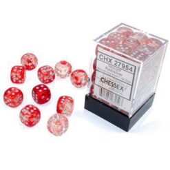 Chessex 36 D6 Nebula Red/ Silver