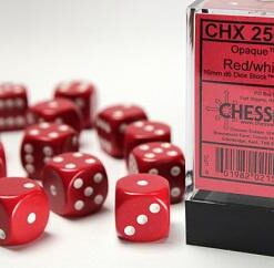 Chessex 12 D6 Opaque Red/White