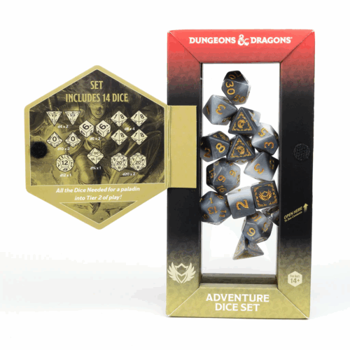 D&D Adventure Dice: Paladin White / Grey - Image 2