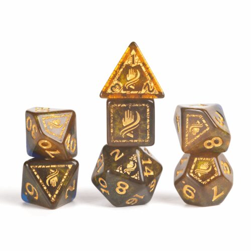D&D Adventure Dice: Monk Blue Gold - Image 3
