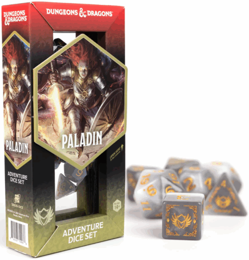 D&D Adventure Dice: Paladin White / Grey