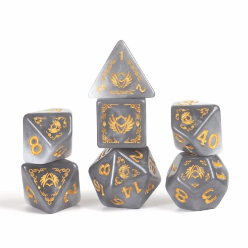 D&D Adventure Dice: Paladin White / Grey - Image 3