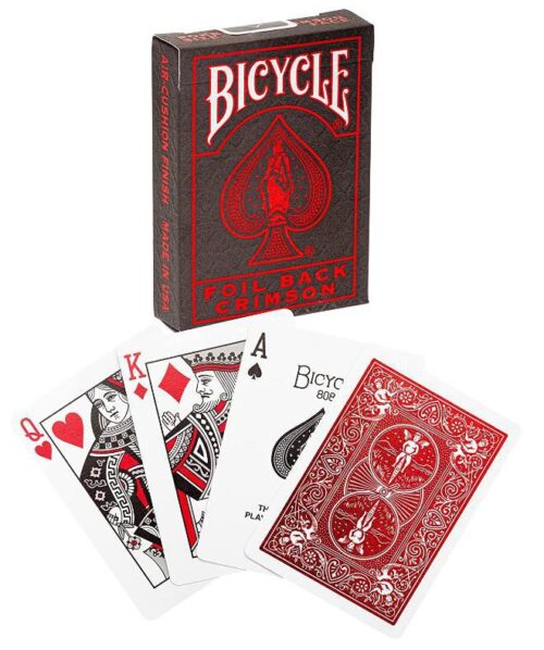 Bicycle Playing Cards: Foil Back Crimson - Image 2