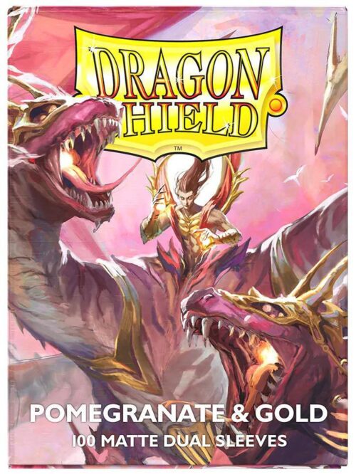Dragon Shield Matte Sleeves: 100 CT Pomegranate/Gold