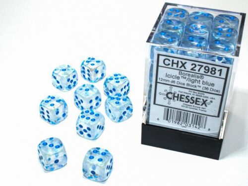Chessex 36 D6 Borealis Icicle/light Blue