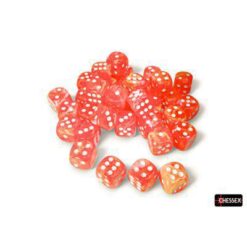 Alternative view of Chessex 36 D6 Festive Dahlia/White