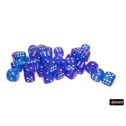 Alternative view of Chessex 36 D6 Nebula Aura/White