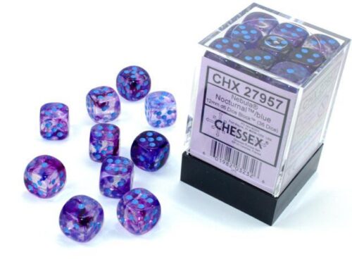 Chessex 36 D6 Nebula Nocturnal/ Blue