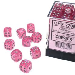 Chessex 36 D6 Borealis Pink/Silver