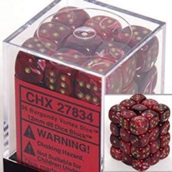 Chessex 36 D6 Burgundy/ Gold