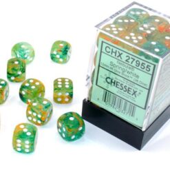 Chessex 36 D6 Nebula Spring/White