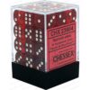 Chessex 36 D6 Translucent Red/ White
