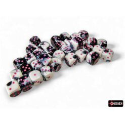 Alternative view of Chessex 36 D6 Gemini Black-White/Pink
