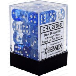 Chessex 36 D6 Nebula Dark Blue/White
