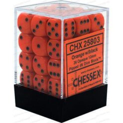 Chessex 36 D6 Opaque Orange/Black