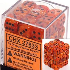 Chessex 36 D6 Vortex Orange/Black