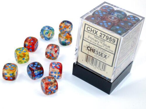 Chessex 36 D6 Nebula Primary/ Blue