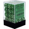 Chessex 36 D6 Opaque Green/White
