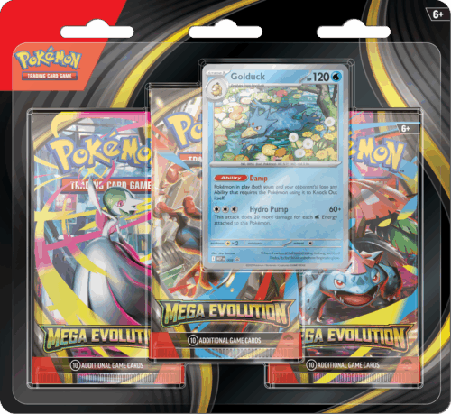 Pokemon TCG: Mega Evolution 3 Pack Blister